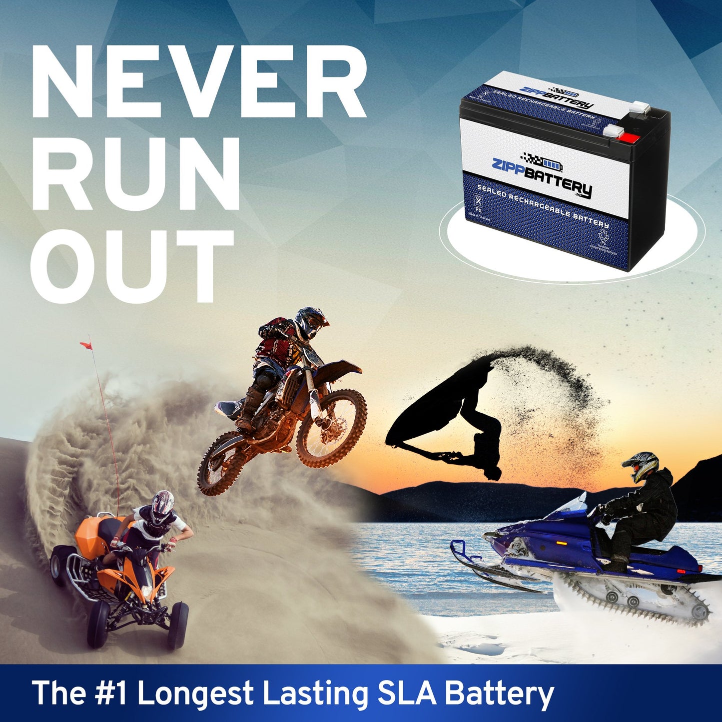 12V 10AH Sealed Lead Acid Battery - 8PK