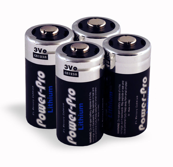 3V CR123A Lithium Batteries - 4-Pack
