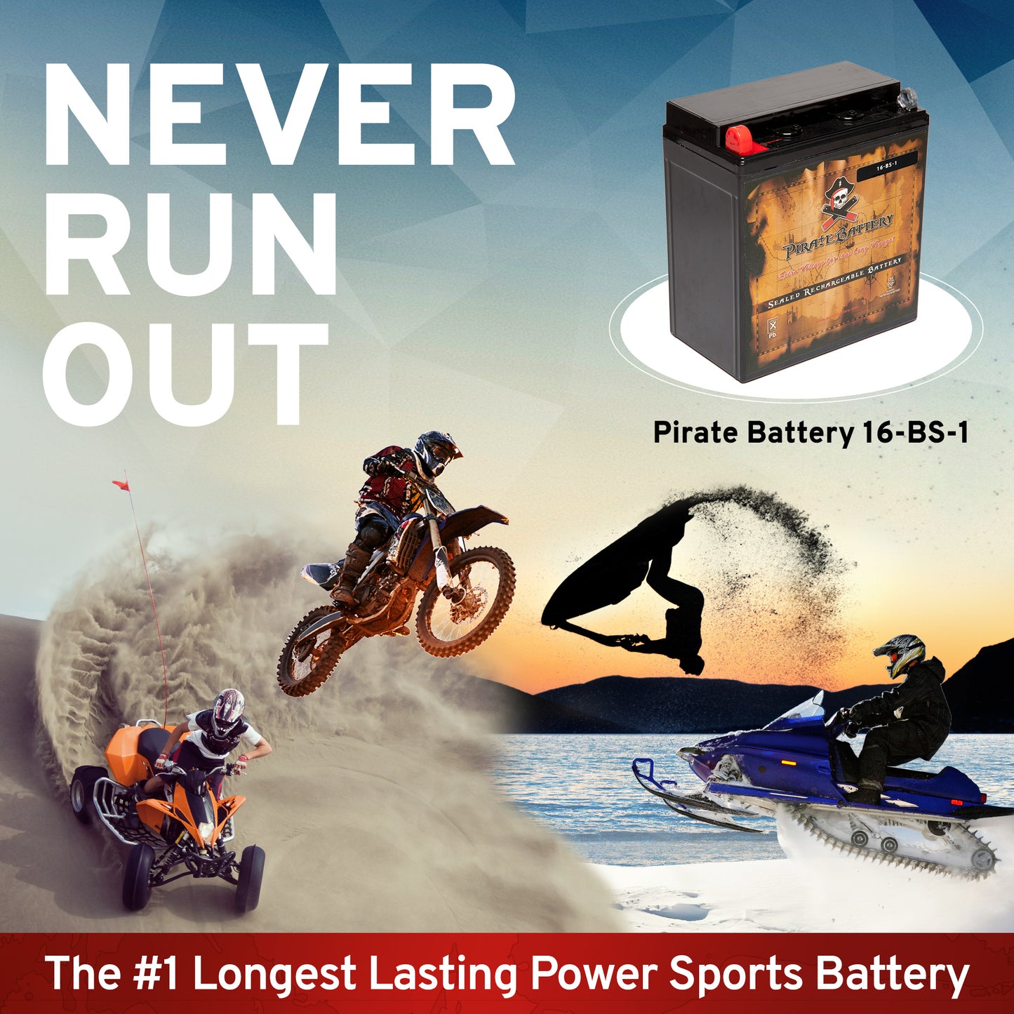 YTX16-BS-1 High Performance Power Sports Battery