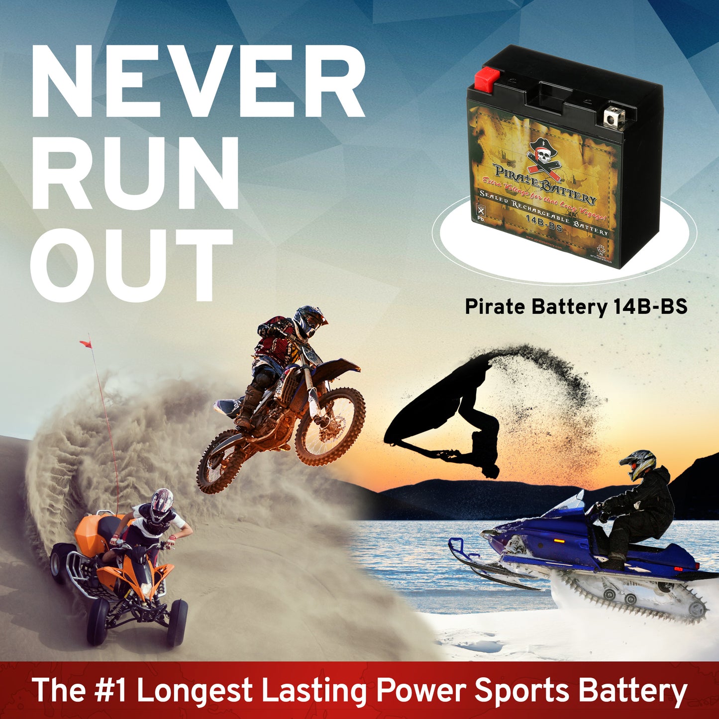 YT14B-BS High Performace Power Sports Battery