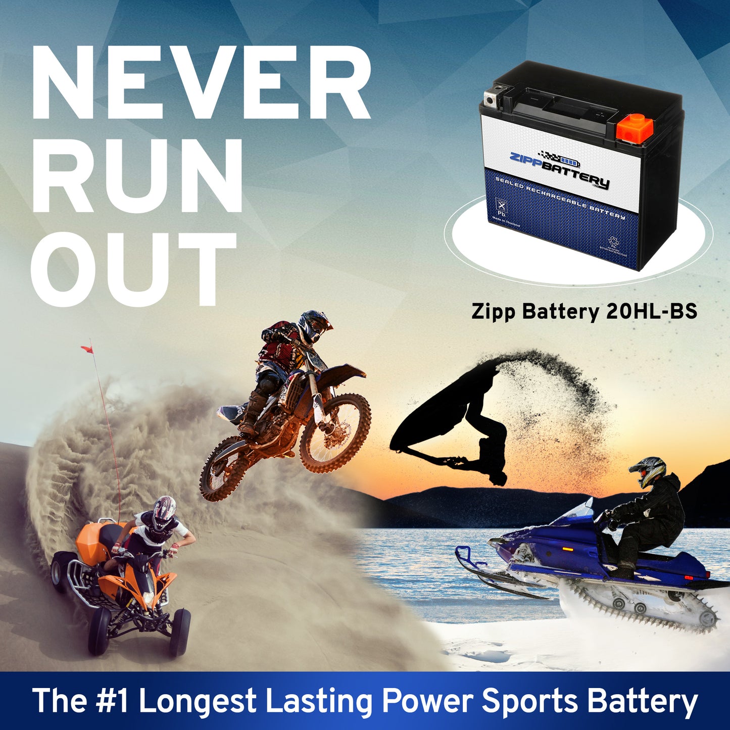 YTX20HL-BS High Performance Power Sports Battery