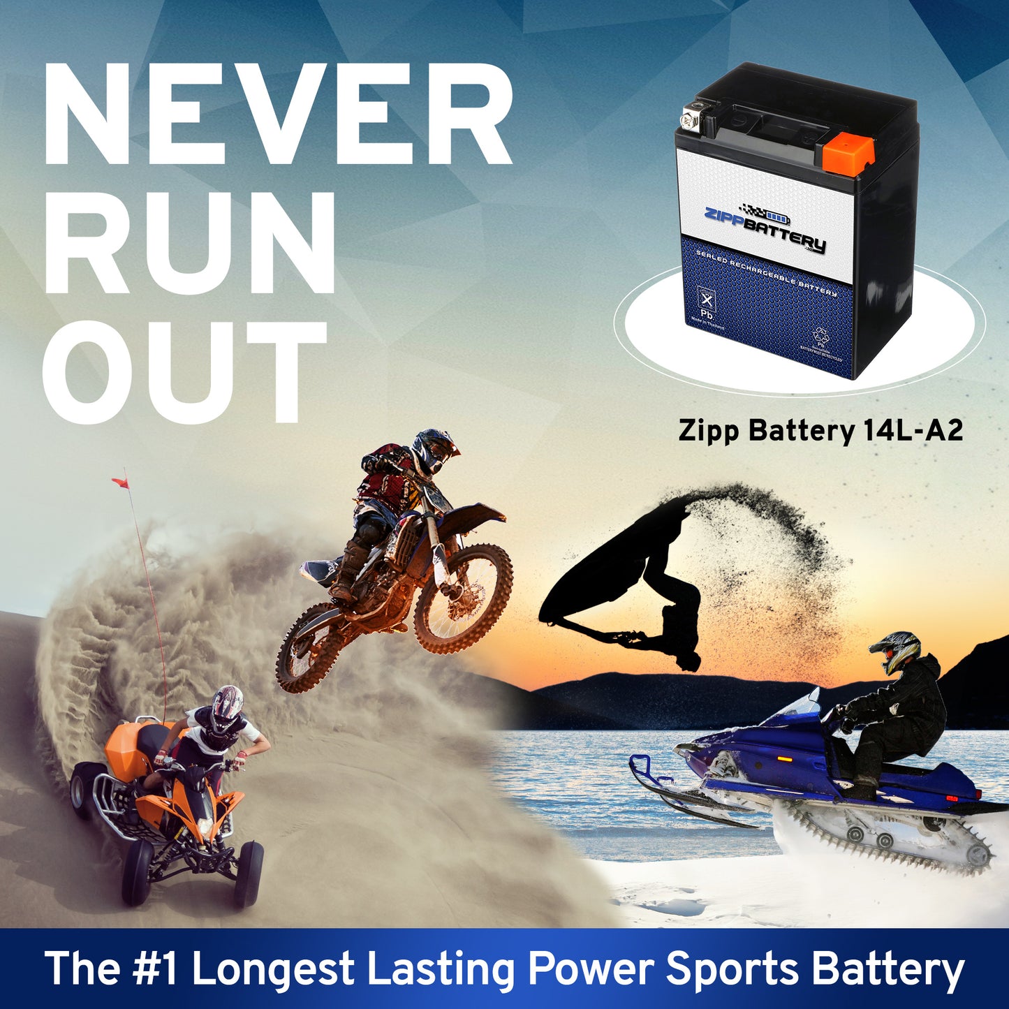 YB14L-A2 High Performance Power Sports Battery