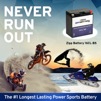 YB16CL-BS High Performance Power Sports Battery