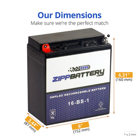 YTX16-BS-1 High Performance Power Sports Battery