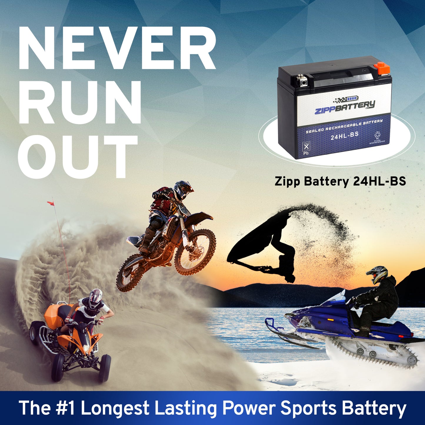 YTX24HL-BS High Performance Power Sports Battery