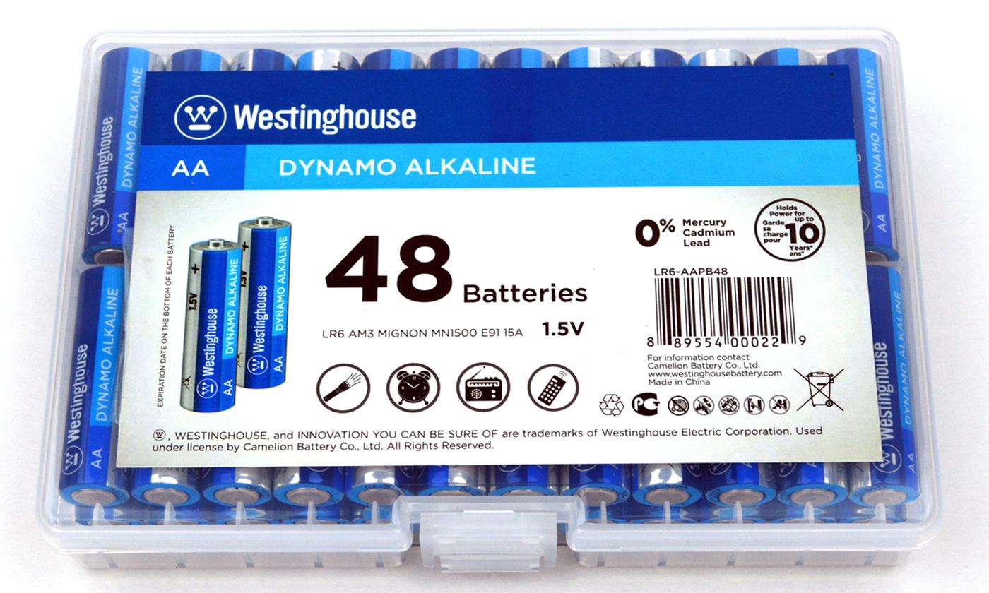 50 AA Pack Alkaline Batteries - Chrome Pro Series (Primary Cell Batteries)