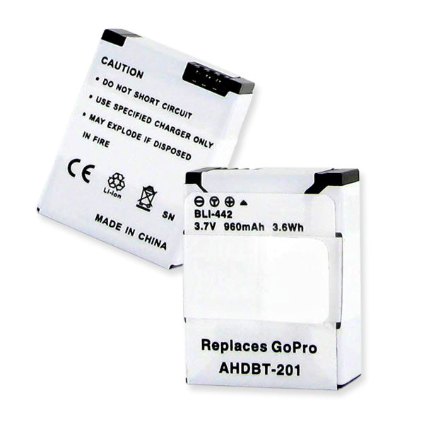 GoPro Li-ion Replacement Battery for HD Hero 3, Hero 3, Hero 3+ Black Edition 3.7V 960mAh