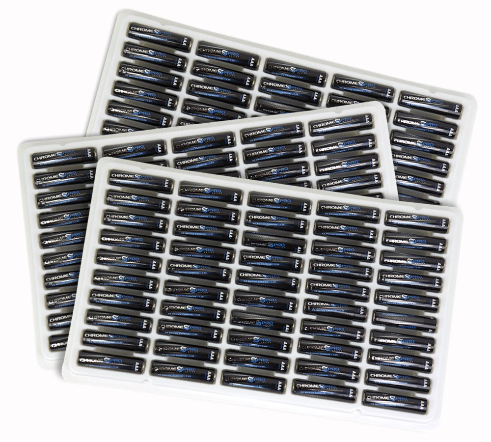 150 AAA Pack Alkaline Batteries - Chrome Pro Series - Zipp Battery