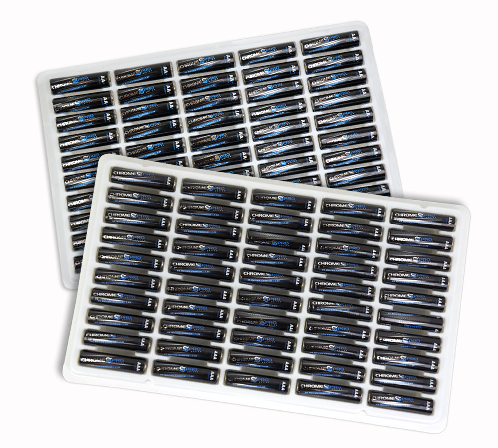 30 AA - 20 AAA Combo Pack Alkaline Batteries - Chrome Pro Series