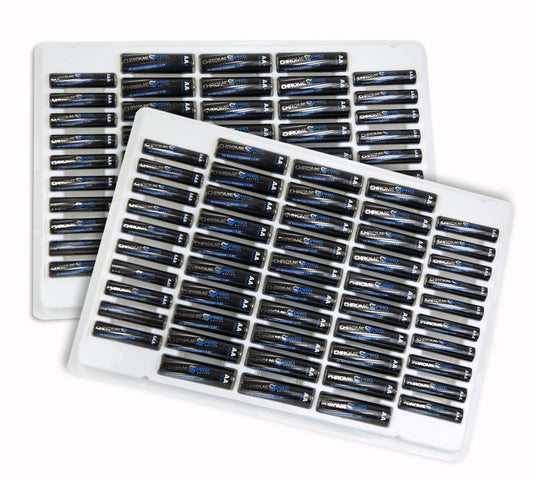 60 AA - 40 AAA Combo Pack Alkaline Batteries - Chrome Pro Series