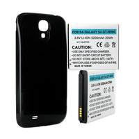 Cellular Phone Replacement Battery for Samsung Galaxy S4 5.2Ah Extended NFC with Black Cover