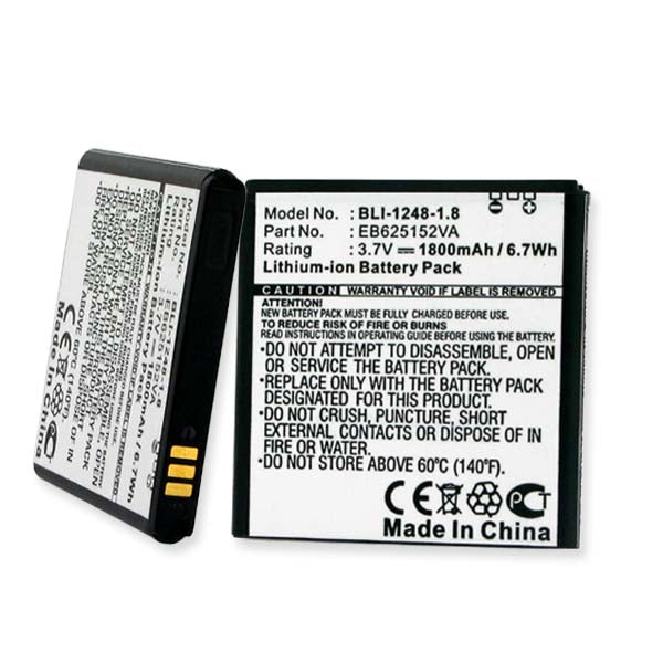 Cellular Phone Replacement Battery for Samsung EB625152VA 3.7v 1800mAh Li-Ion