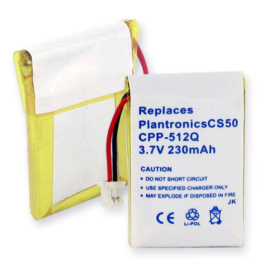 Cellular Phone Replacement Battery for Plantronics CS-50/55/60 Li-POL 230mAh