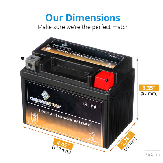 YTX4L-BS Chrome Battery High Performance Sports Battery