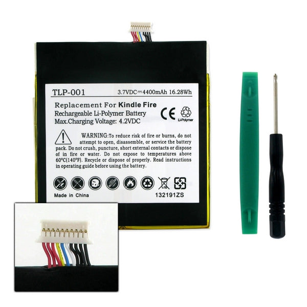 Replacement Tablet Battery for Amazon Kindle Fire D01400 3.7V 4400mAh Li-Pol Battery