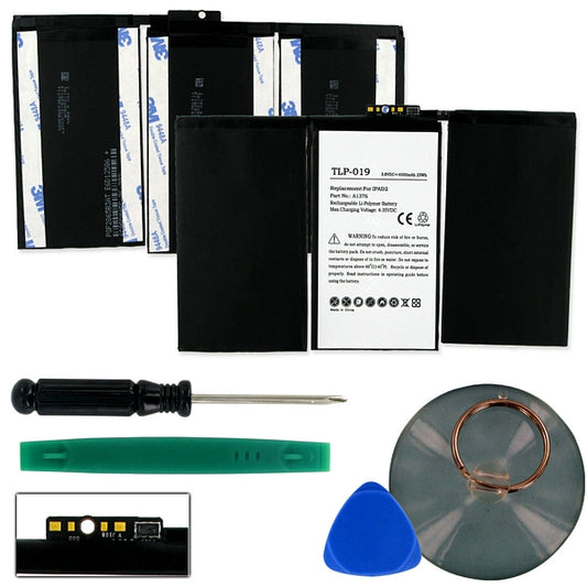 Replacement Tablet Battery for Apple iPad 2 616-0572 / 616-0561 3.3v 6500mAh Lithium Polymer