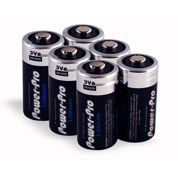 3V CR123A Lithium Batteries - 6-Pack