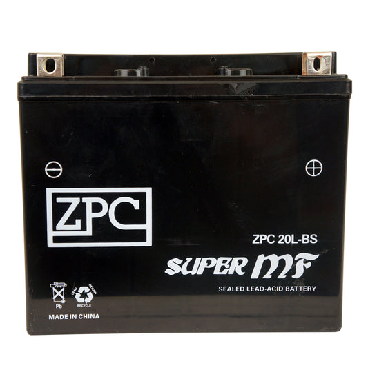 ZPC YTX20L-BS High Performance AGM Power Sports Battery- View 1